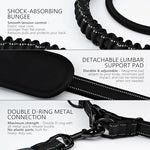 DearWells hands free walking belt close up of the padded traffic control handles.