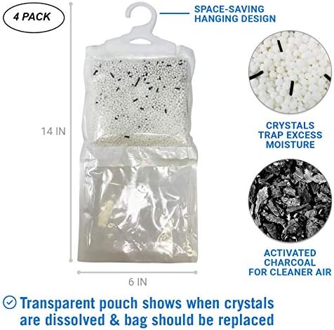 Marine grade hanging dehumidifier bag with activated charcoal for boat cabins