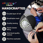 Speevers 4.2 Ounce professional juggling balls set of 3 showcasing the ergonomic stitching.