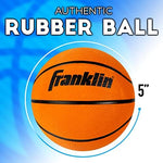 Franklin Sports mini basketballs showing textured rubber grip detail