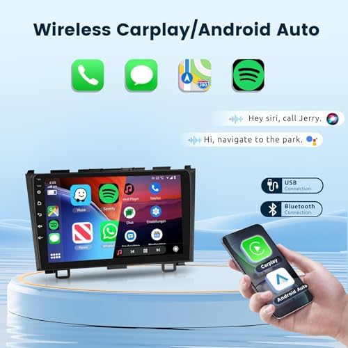 Wireless Apple CarPlay active on Podofo car radio