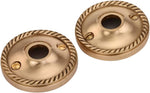 Renovators Supply Manufacturing Door Knob Rosette Pair 2.38 in. Antique Brass Decorative Door Knob Rosette - Image 11