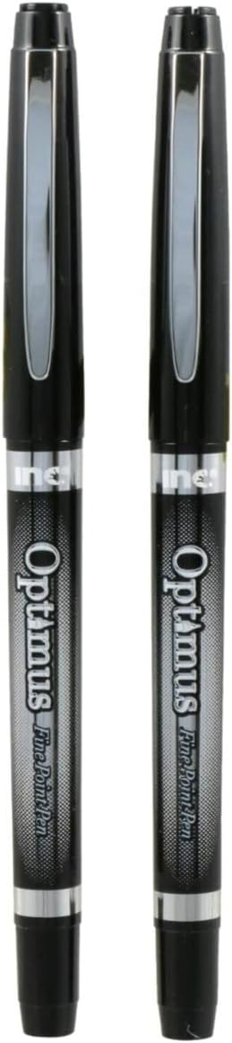 Inc Optimus Fine Point Pen 2 pack packaging and ergonomic body shape