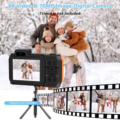 Gwaepu waterproof camera showing dual screens