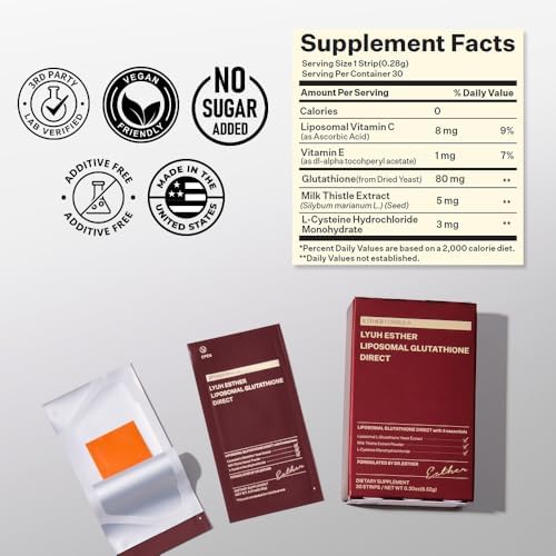 Back side of Esther Formula supplement box showing ingredients