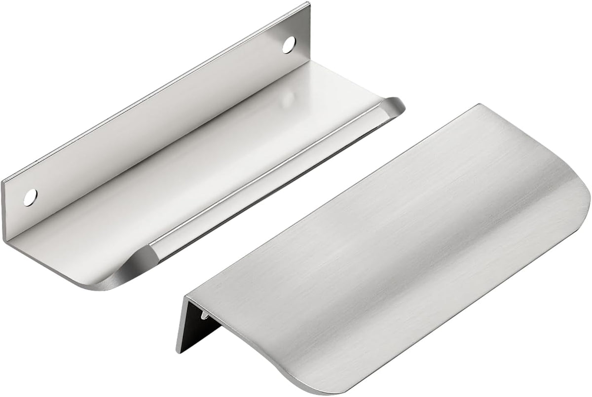 Gold Cabinet Handles Finger Edge Pulls 4.75 Inch CC 10 Pack | Low-Profile Finger Grip, Cabinet Door Edge Mount, Smooth Handle Shape, 5.9 Inch (150mm), For Drawers, Cupboards, Kitchen - Image 14
