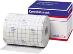 Hypoallergenic medical tape roll with measurement grid on paper backing.
