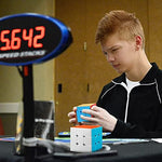 Close up of speed cube corner cutting mechanism