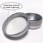 Wuiil small ounce metal containers shown from an overhead angle.