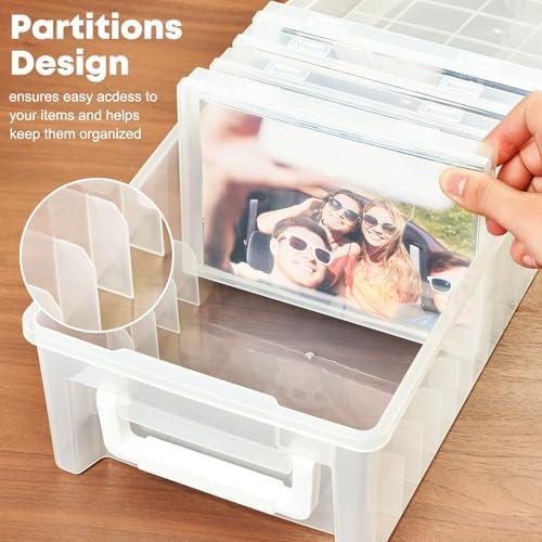 Side view of Alink photo storage box for crafts and photos