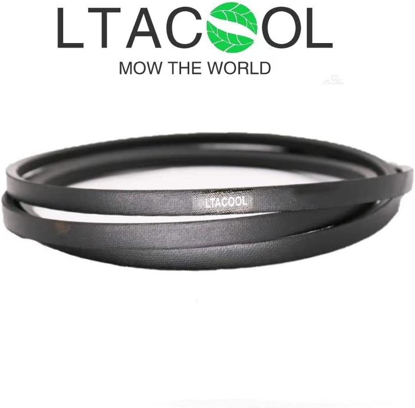 Replacement deck belt coiled showing length and flexibility