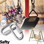 Stainless steel quick link attached to outdoor equipment