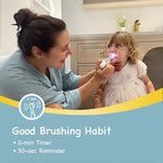 Ergonomic handle of Papablic sonic toothbrush for toddlers ages zero to three