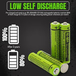 Close-up of RocketBus 400mAh Ni-MH battery text labels