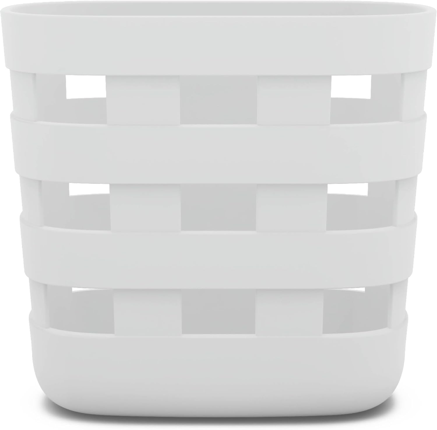 Lalo Bath Time Storage Bin front view coconut color woven baby toy organizer