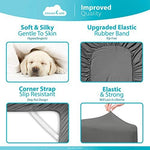 DreamCare grey fitted sheet neatly folded showing storage pocket