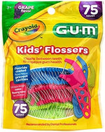 Colorful easy-grip dental floss picks for children featuring ergonomic handles.