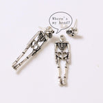 Meimimix unique skeleton earrings lifestyle flatlay