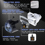 Detailed view of Yufanya blue honeycomb headlight projector lens