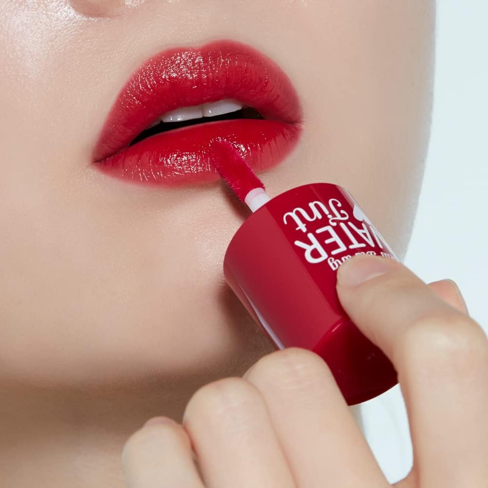 Vivid color gradient lip makeup tint set close up view.