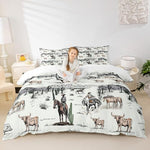 Interior view of the Castle Fairy bedding set showing the sewn corner ties used to secure a comforter insert