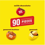 Close up view of authentic imported fun size M&MS wrappers from the bulk collection