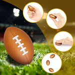 Bulk set of twenty miniature football toy balls for school carnival prizes.