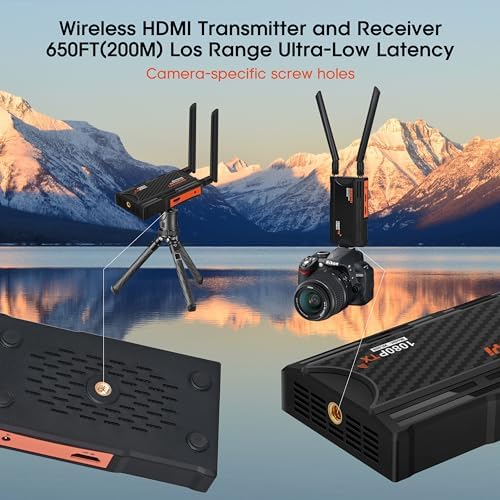 Wireless HDMI receiver unit with connection ports visible