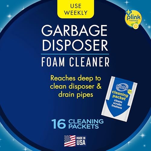 Glisten Garbage Disposer Cleaner and Freshener with Foaming Action, Helps Remove Buildup in Drains, Lemon Scent, Made in the USA, 16 Packets - Image 3