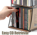Alyoen compact disc tower setup on a modern minimalist office desktop
