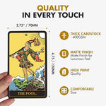 Wyspell traditional rider waite smith tarot cards matte finish close up