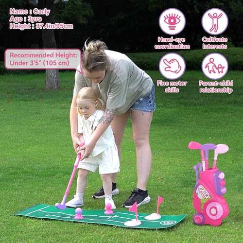 Detailed view of kids golf clubs for toddlers