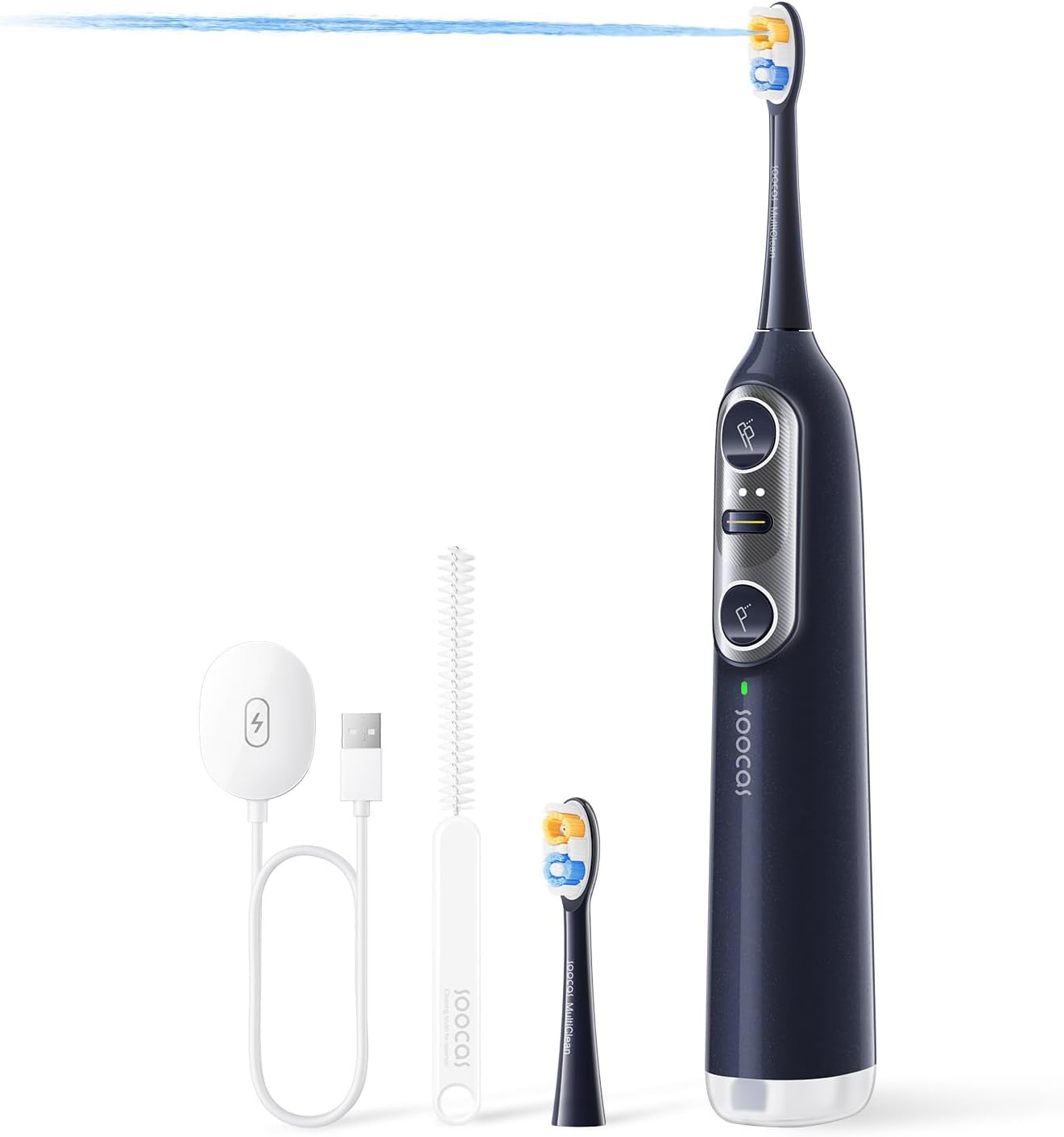 Soocas NEOS II - Electric Toothbrush with Water Flosser, Sonic Electric Toothbrush for Adults, Cordless Water Flosser for Travel, Portable Oral Irrigator, Up to 100% Plaque Removal, Dark Violet - Image 1
