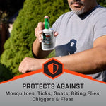 Side profile view of the authentic USA imported Repel 100 mosquito repellent packaging