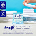Authentic USA imported Dropps fabric softener pods in sustainable paper box packaging.