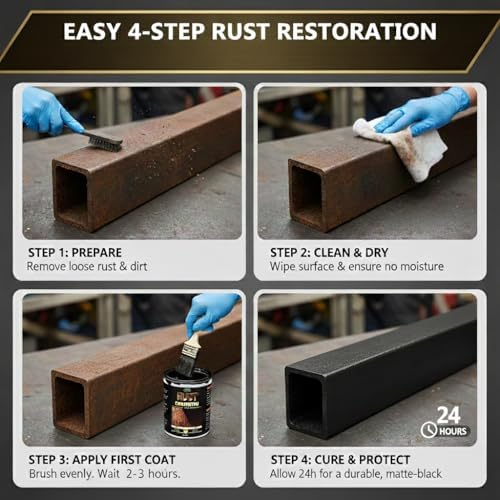Side profile of Meuvcol rust converter and metal primer bottle