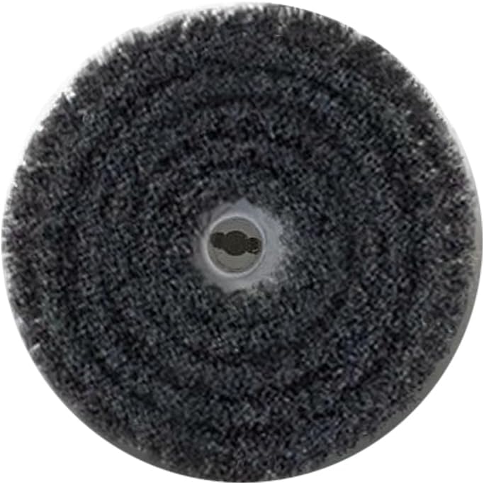 Dermilogic Activated Charcoal Facial Brush Head Replacement front view showing black and white charcoal-infused bristles.