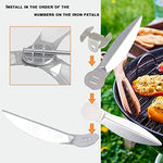 Grill ventilation control mechanism H drive hardware assembly view