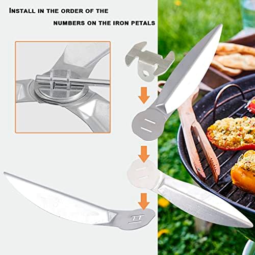 Grill ventilation control mechanism H drive hardware assembly view