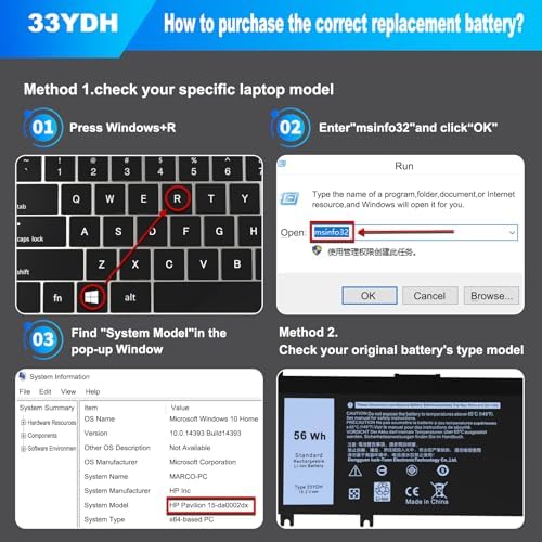 Premium 56Wh 15.2V laptop power pack specification label side
