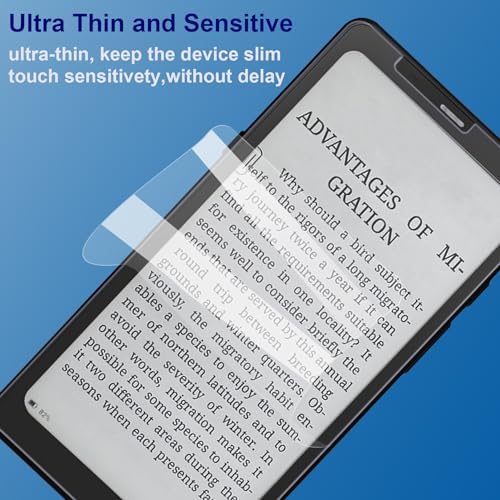 Matte finish texture of Govtva screen protector on e-ink screen
