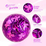Close up view of the durable machine stitching on the EVERICH TOY toddler training football