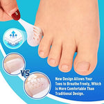 Washable pinky toe caps being cleaned for hygienic reuse.