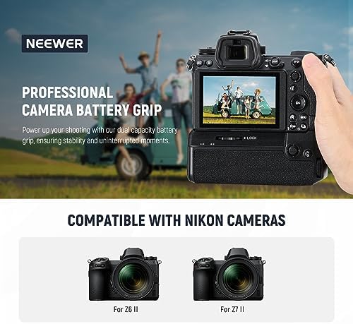NEEWER EN-EL15c replacement batteries and dual channel USB charger kit close up