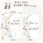 OXRUN floral wedding cards with matching white envelopes on a wooden background