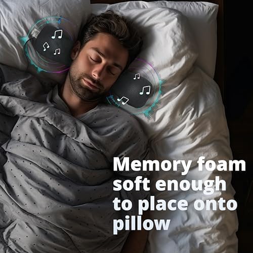 Homihear Somnus pillow speaker with inline volume control wire layout
