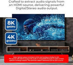 OREI soundbar audio adapter diagram demonstrating connectivity between a gaming console, television, and speaker system