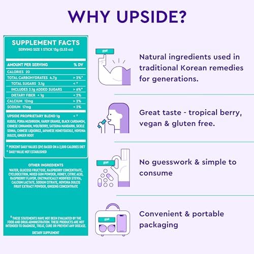 UPSIDE herbal liver support supplement stick being opened for easy consumption