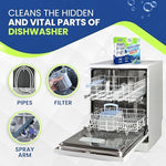 Close up of True Fresh effervescent dishwasher cleaning tablet