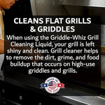 Scraping away dissolved carbon and grease from an outdoor gas griddle station.